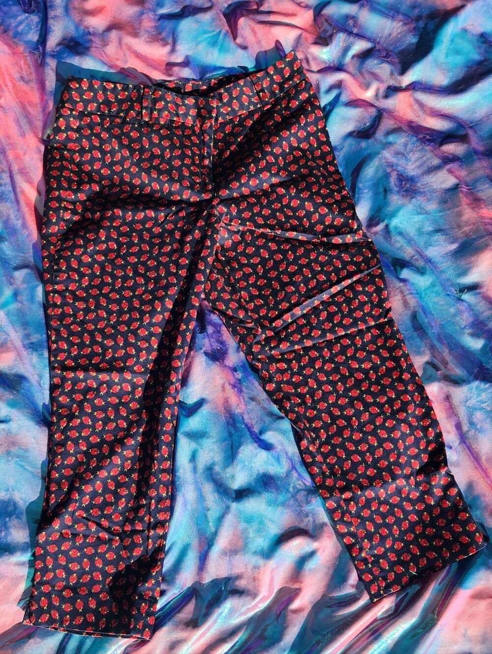 "Pretty Lady" Lady Bug Navy Capri Pants